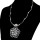 N-6328 Fashion Women Flower Shape Tassel Silver Plated Chain Charm Pendant Choke Bid Neckalce