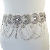 N-6340 Vintage Silver /Bronze Waist Chian Hollow out Carving Crystal Body Chain Summer Beach Body Waist Chain Jewelry
