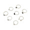 R-1388 8 Pcs/set Resin Stone Rhinestone Ring Silver Plated Gypsy Joint Knuckle Nail Midi Finger Ring