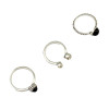 R-1388 8 Pcs/set Resin Stone Rhinestone Ring Silver Plated Gypsy Joint Knuckle Nail Midi Finger Ring