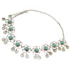 N-6337 Bohemian Fashion Women Silver Plated Chain Biniki waist belly Turquoise Beach Waist Body Chain