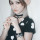 N-6345 Women Fashion black Leather Heart Shape Pendant Statement Choker Necklace