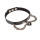 N-6345 Women Fashion black Leather Heart Shape Pendant Statement Choker Necklace