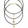 N-6353 Fashion Black Leather Nylon Rope chain Choker Bid Necklace Can be Adjustable with Gold Plated Tassel