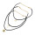 N-6353 Fashion Black Leather Nylon Rope chain Choker Bid Necklace Can be Adjustable with Gold Plated Tassel