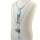 N-6355 Bohemian Vintage Long Double Chain Fringe Necklace Enamel Moon Tassels Beaded Elephant Turquoise Pendant Necklace