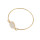 B-0771 European Fashion Style 3pcs Gold Plated Pearl Circular Bangle Bracelet