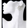 E-3833 Simple Design Style Hanbdmade Female Popular Silver /gold Plated Round Shape Stud Earring