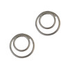 E-3833 Simple Design Style Hanbdmade Female Popular Silver /gold Plated Round Shape Stud Earring