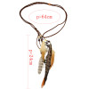 F-0341 Bohemian Handmade Retro Style Rope Chain Natural Stone Feather Tassel Headdress  Hairband Accessory