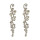 E-3848 Full Set Fashion Silver Gold  Plated  Long Tassel Turquoise  Crystal Leave  Shape  Earring and  Bracelet  Set for Women Jewelry B-0799