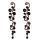 E-3848 Full Set Fashion Silver Gold  Plated  Long Tassel Turquoise  Crystal Leave  Shape  Earring and  Bracelet  Set for Women Jewelry B-0799