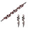 E-3848 Full Set Fashion Silver Gold  Plated  Long Tassel Turquoise  Crystal Leave  Shape  Earring and  Bracelet  Set for Women Jewelry B-0799