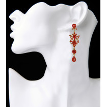 E-3861 Bohemian Fahsion 4 Colors Dangle Earring Crystal Rhinestone Luxry Weeding Earring for Women