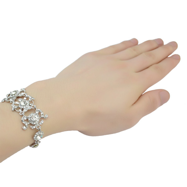 B-0774 Bohemian Fahsion Gold Chain Bracelet Charm Crystal Rhinestone Bracelet for Women Jewelry