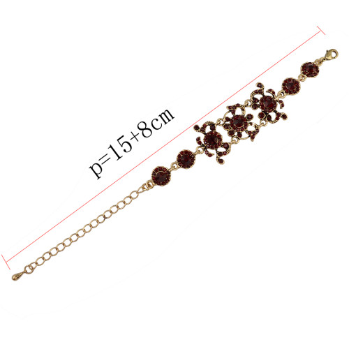 B-0774 Bohemian Fahsion Gold Chain Bracelet Charm Crystal Rhinestone Bracelet for Women Jewelry
