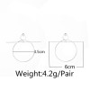 E-3842 Simple Design Female Popular Silver Gold Round Shape Ear Stud Earrings For Women Jewelry