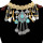 N-6376 Bohemian Fashion Leather Chain Natural Turquoise Beads Rope Different Element Tassel Statement Necklace Women Jewelry