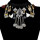 N-6376 Bohemian Fashion Leather Chain Natural Turquoise Beads Rope Different Element Tassel Statement Necklace Women Jewelry