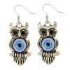 E-3852 5 Styles Bohemian Silver Opals Drop Earrings Owl Elephant Eyes Shape Bracelets For Women Jewelry Set B-0814