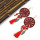 E-3850 Pure Handmade Exaggerated Big Long Drop Earring Gemstone Beads Rope Chain Tassel Leaf Earrings 2 Colors