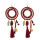 E-3849 Fashion Handmade Exaggerated Big Long Drop Earring Red/Blue Resin Beads Rope Chain Tassel Leaf Dangle Earrings