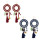 E-3849 Fashion Handmade Exaggerated Big Long Drop Earring Red/Blue Resin Beads Rope Chain Tassel Leaf Dangle Earrings
