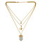 N-6383 3 Layers Gold Chain Fashion Necklace Stars Crystal Stone Necklaces Women Jewelry