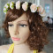 F-0349 Bohemian Style Fashion Wedding Hairband Charms Flower Resin Beads Charm Hair Bridal Accessory Jewelry