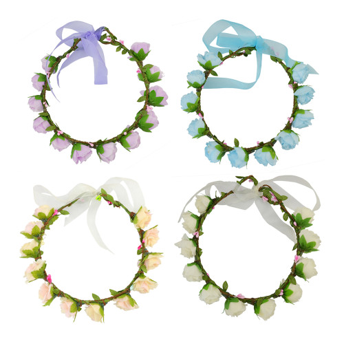 F-0349 Bohemian Style Fashion Wedding Hairband Charms Flower Resin Beads Charm Hair Bridal Accessory Jewelry