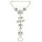 B-0786 Fashion Women Summer Beach Boho Charm Crystal Rhinestone Flower Beads Beachy Anklet Jewelry