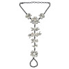 B-0786 Fashion Women Summer Beach Boho Charm Crystal Rhinestone Flower Beads Beachy Anklet Jewelry