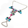 B-0785 Bohemian Fashion style Women Summer Beach Boho Charm Crystal Rhinestone Flower Beads Beachy Anklet & bracelet Jewelry for women