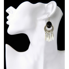 E-3853 Bohemian Antique Silver Gold plated Fashion Earring Bead Dangle Earrings For Women Jewelry