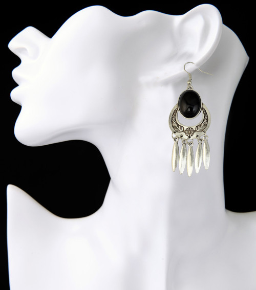 E-3853 Bohemian Antique Silver Gold plated Fashion Earring Bead Dangle Earrings For Women Jewelry