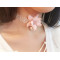 N-6384 Korea Fashion Handmade White Black  Lace Pearl Flower Bib Necklace for Gril