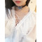 N-6384 Korea Fashion Handmade White Black  Lace Pearl Flower Bib Necklace for Gril