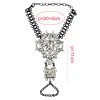 B-0784 Bohemian Fashion Style Silver Plated Summer Beach Charm Crystal Flower Beads Beachy Anklet Bracelet Jewelry for Women