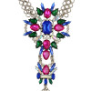 B-0784 Bohemian Fashion Style Silver Plated Summer Beach  Charm Crystal Flower Beads Beachy Anklet Bracelet Jewelry for Women