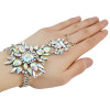 B-0784 Bohemian Fashion Style Silver Plated Summer Beach Charm Crystal Flower Beads Beachy Anklet Bracelet Jewelry for Women