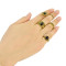 R-1390 Vintage Gold /Silver Plated Black Turquoise Gypsy Joint  Fashion 5 pcs Midi Finger Rings Set Jewelry