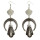 E-3858 Vintage Silver Alloy Exaggerated Earring Long Big Drop Dangle Fish Hook Earrings