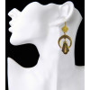 E-3858 Vintage Silver Alloy Exaggerated Earring Long Big Drop Dangle Fish Hook Earrings