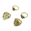 R-1389 bohemian Vintage Gold /Silver Plated Turquoise Gypsy Fashion style 4 pcs Midi Finger Rings Set Jewelry