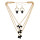 N-6418 Delicate Layering Pendant Muitilayer Chains Pendant Circle Beads Necklaces Drop Dangle Earring Necklace Jewelry Set