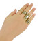 R-1392 Fashion Carving Crystal Joint Knuckle Nail Ring Set of 4 Rings