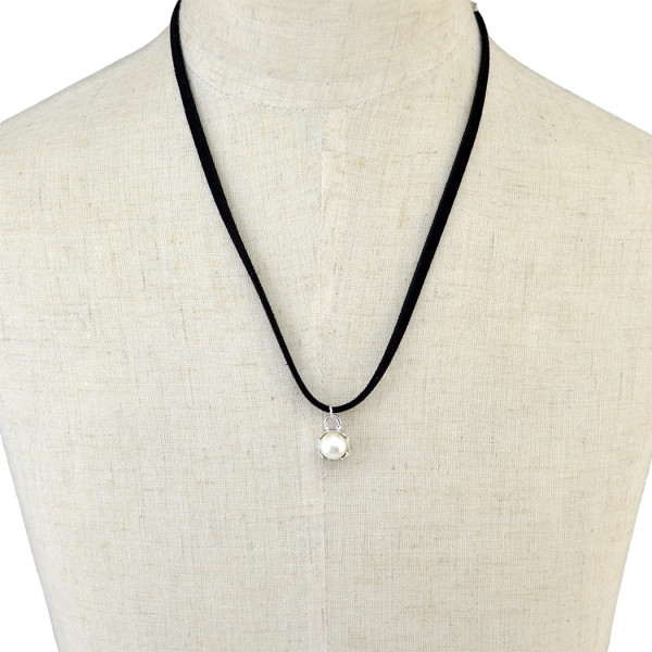 N-6468 7 Styles Bohemian Fashion Leather Chain Choker Pearl Flower Crystal Resin Pendant Necklaces For Women Jewelry