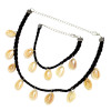 N-6388 Bohemian Fashion Leather Chain nutural shell Pendant Necklaces & bracelet & hairband For Women Jewelry