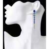 E-3860 bohemian Vintage Antique Silver Plated  Fashion style flower shape crystal Tassel Drop Earrings For Women Jewelry
