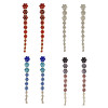 E-3860 bohemian Vintage Antique Silver Plated  Fashion style flower shape crystal Tassel Drop Earrings For Women Jewelry